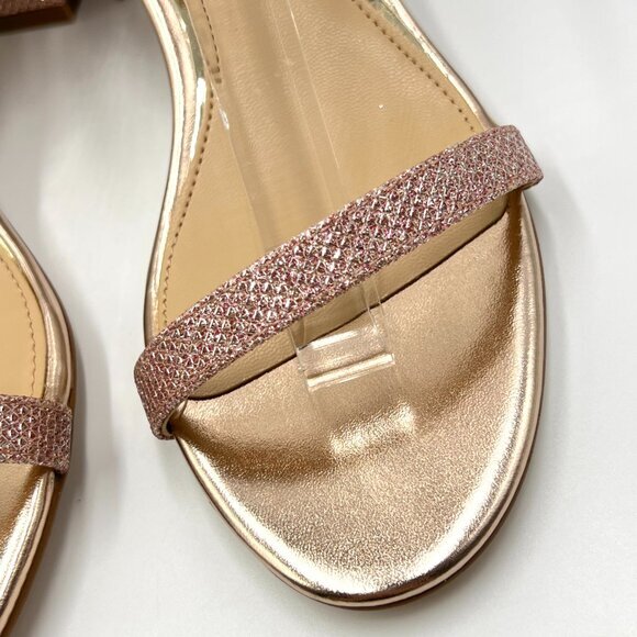Jewel Badgley Mischka Womens Size 5.5 Pink Sparkly Dress Sandals Heels Shoes‎ - Picture 6 of 13